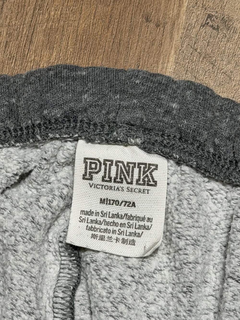 Victoria’s Secret PINK Gray Logo Boyfriend Sweatpants Joggers | Medium - Picture 2 of 3